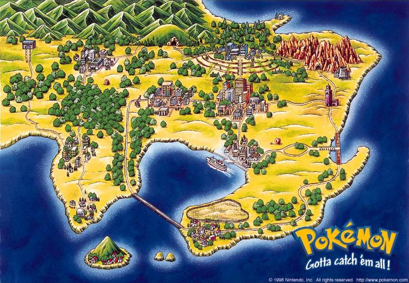 Locais da série Pokémon: Hoenn, Johto, Kanto, Sinnoh, Cidades de Hoenn,  Cidades de Kanto, Cidades de Sinnoh, Cidades de Johto