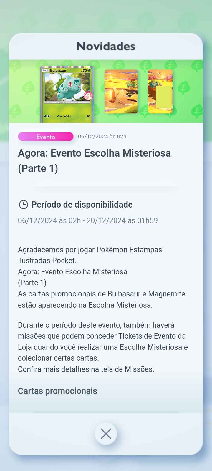 Novo evento no TCG Pocket! E mais novidades vindo por aí! + Curiosa Modalidade de batalhas